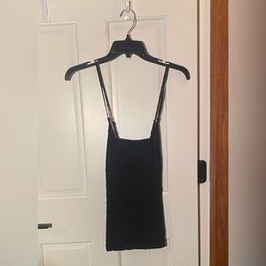 Roxy Black Tank with Lace V-Neck